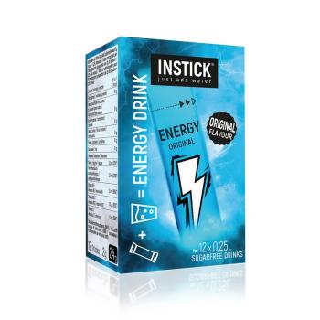 Instick | Energy Original für 12 x 0,25 L zuckerfreies Energy Getränk